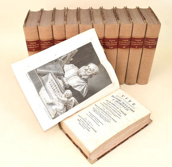 Vasari, Giorgio: Vite de' piu eccellenti pittori scultori e architetti 11 volumi, 1791-1795