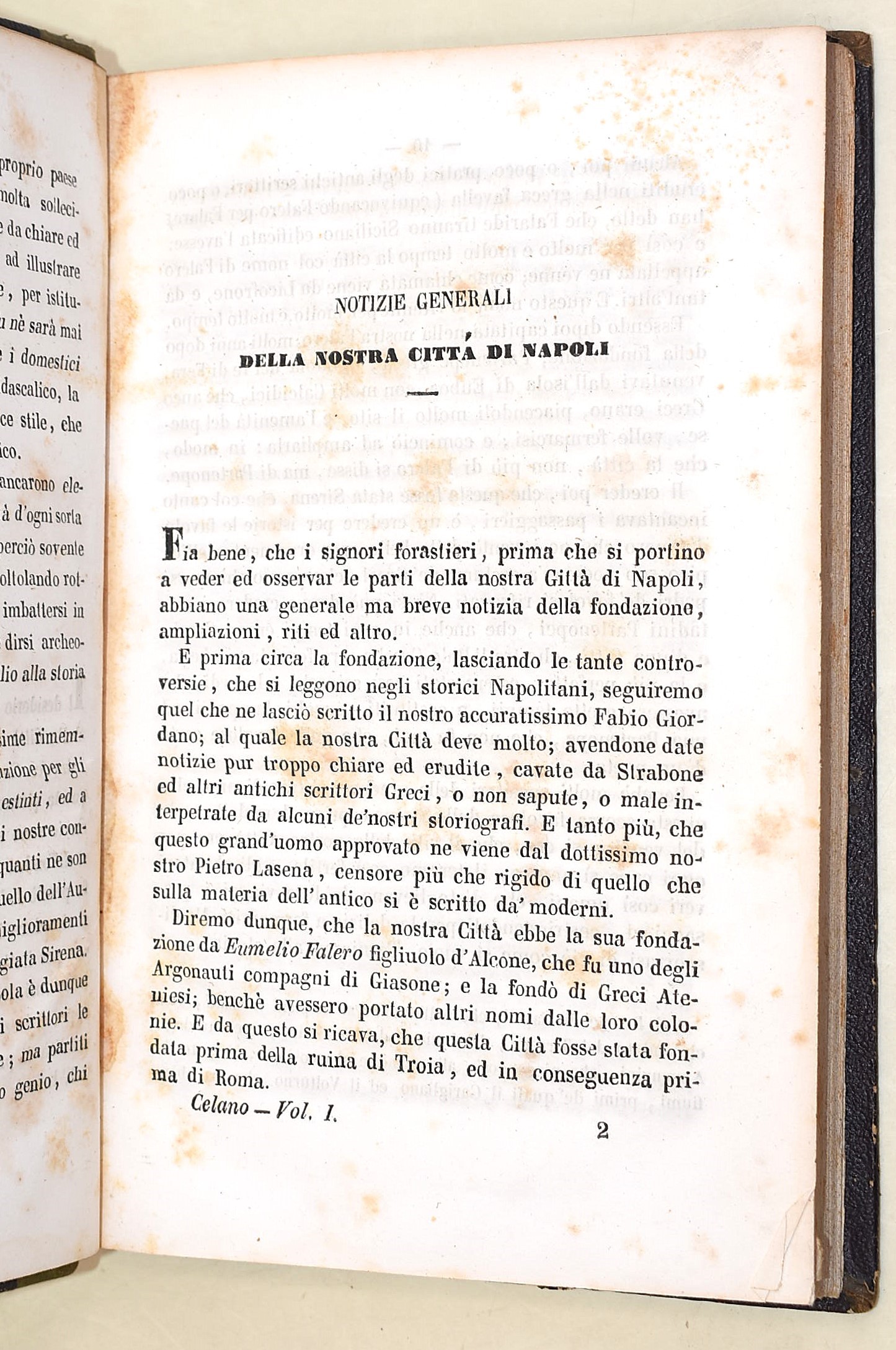Celano, Carlo: Notizie del bello dell’antico e del curioso della città di Napoli, 5 volumi, 1870