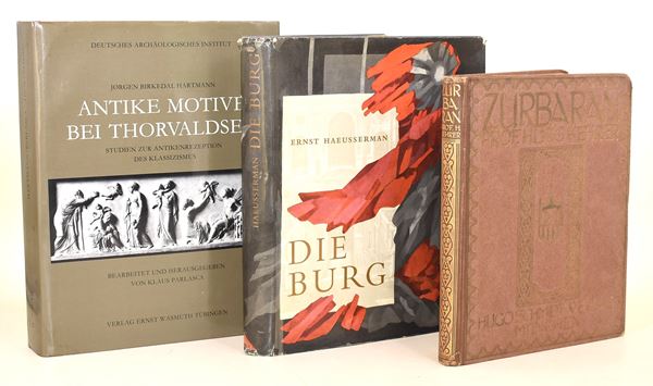 Birkedal Hartmann, Jorgen: Antike Motive bei Thorvaldsen: Studien zur Antikenrezeption des Klassizismus, 1979 / Haeusserman, Ernst: Die Burg, 1964 / Francisco de Zurbarán von Hugo Kehrer, 1918