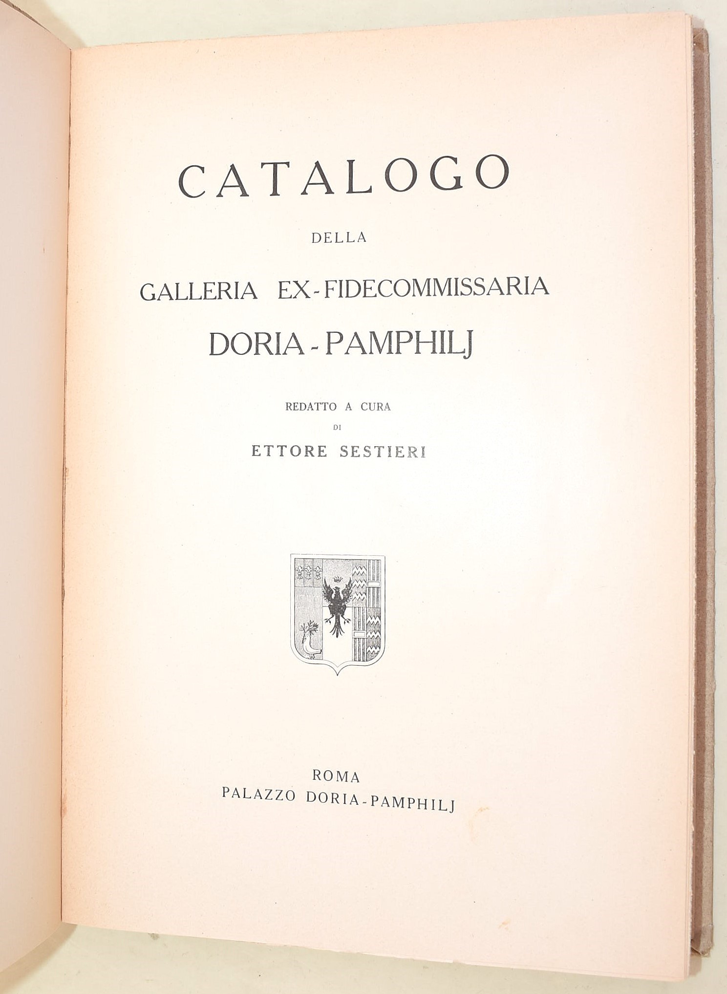 Ettore Sestieri, Catalogo della Galleria Ex-Fidecommissaria Doria-Pamphili, 1942