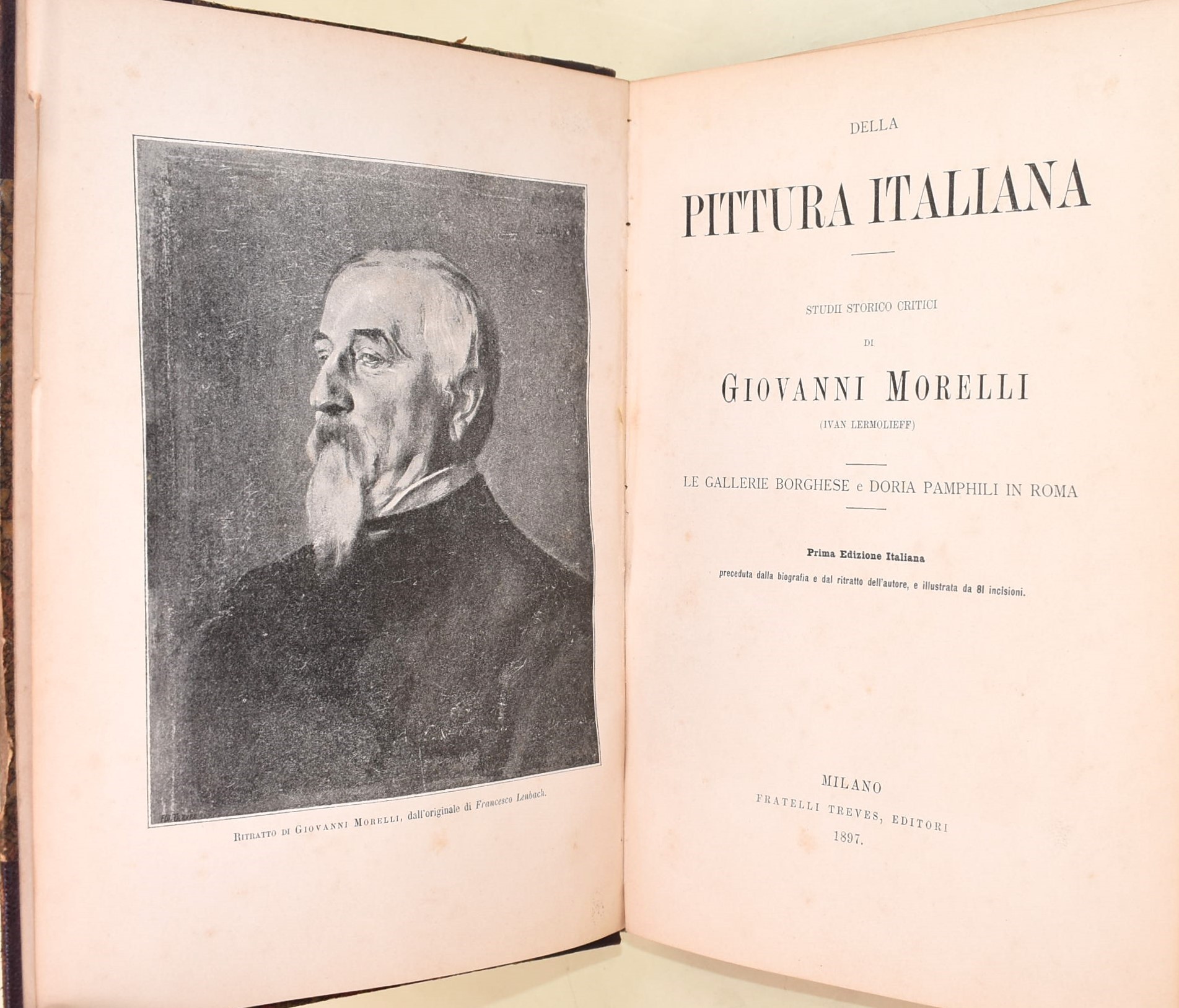 Morelli, Giovanni: Della Pittura Italiana, edizione illustrata, 1897