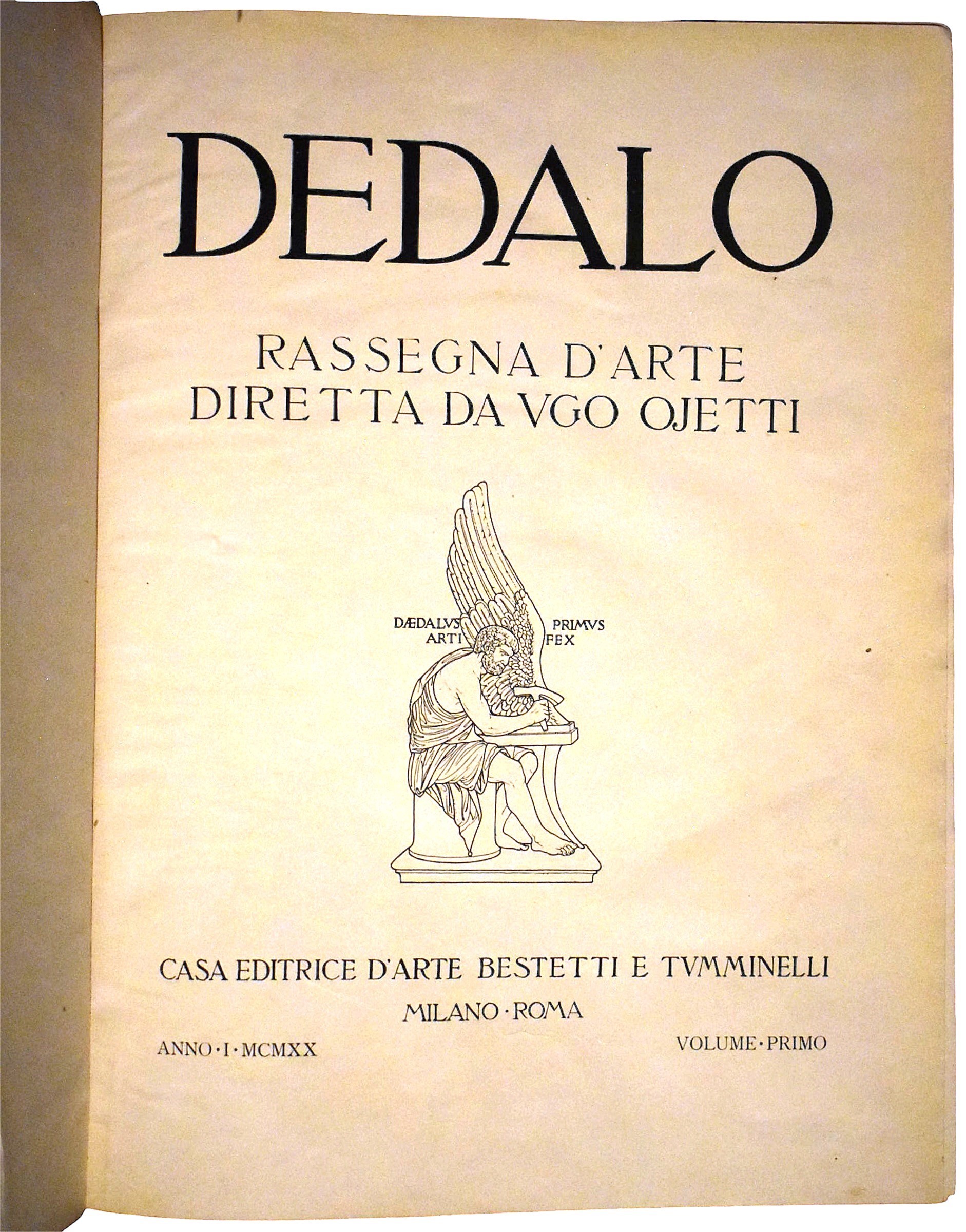 Dedalo. Rassegna d’arte diretta da Ugo Ojetti, 1920-1933