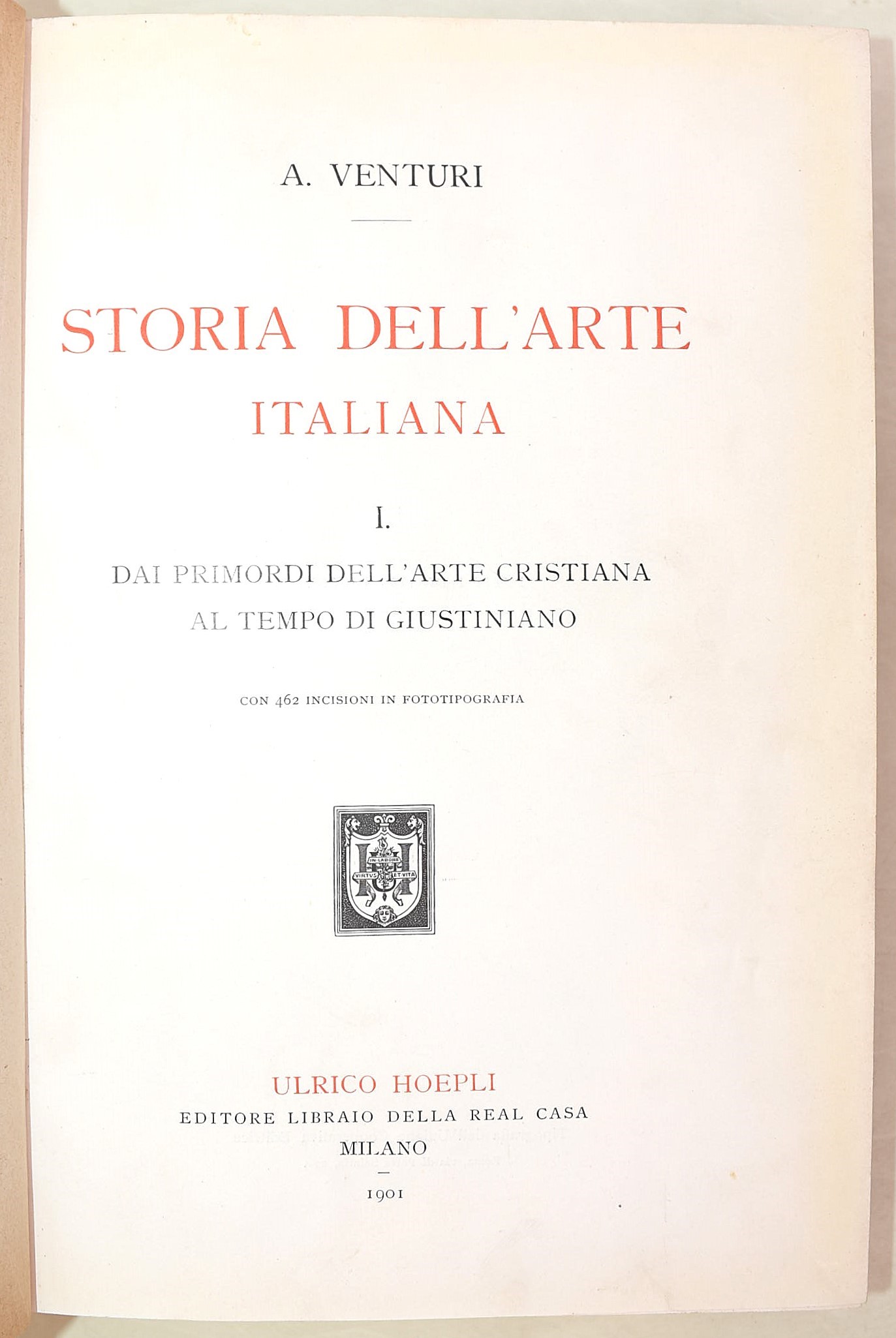 Venturi, Adolfo: Storia dell’arte italiana
