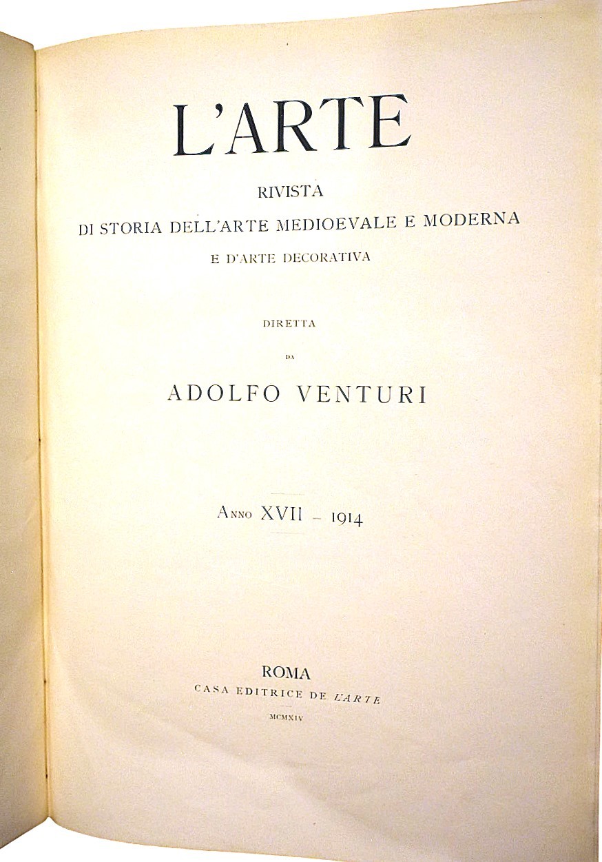 Venturi, Adolfo: L’Arte, 1907-1942