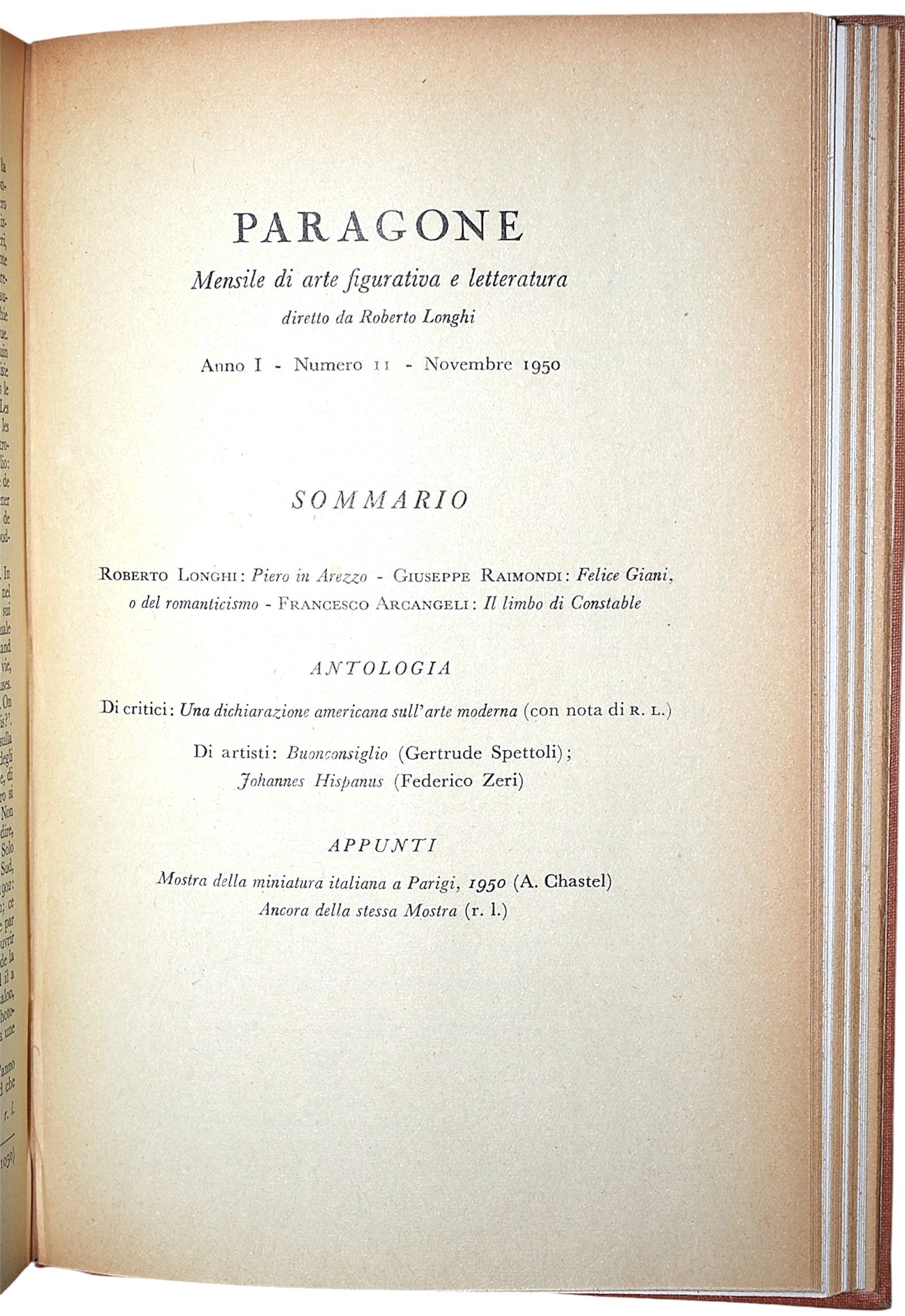 Paragone. Mensile di arte figurativa e letteratura, 1950-1970