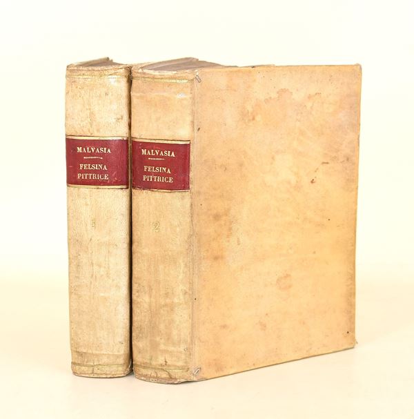 Malvasia, Carlo Cesare: Felsina pittrice vite de pittori bolognesi alla maesta christianissima di Luigi XIIII. re di Francia e di Navarra il sempre vittorioso consagrata dal co. Carlo Cesare Malvasia fra Gelati l'Ascoso. Divisa in duoi tomi; con indici in fine copiosissimi, 1678