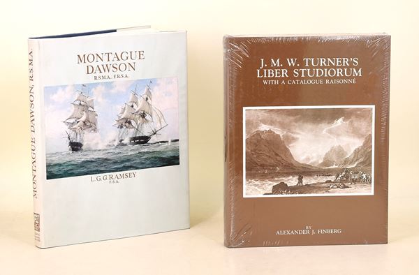 Finberg, Alexander J.: J.M.W. Turner’s Liber Studiorum with a catalogue raisonné, incellofanato / Ramsey, L. G. G: Montague Dawson R.S.M.A. F.R.S.A., 1970