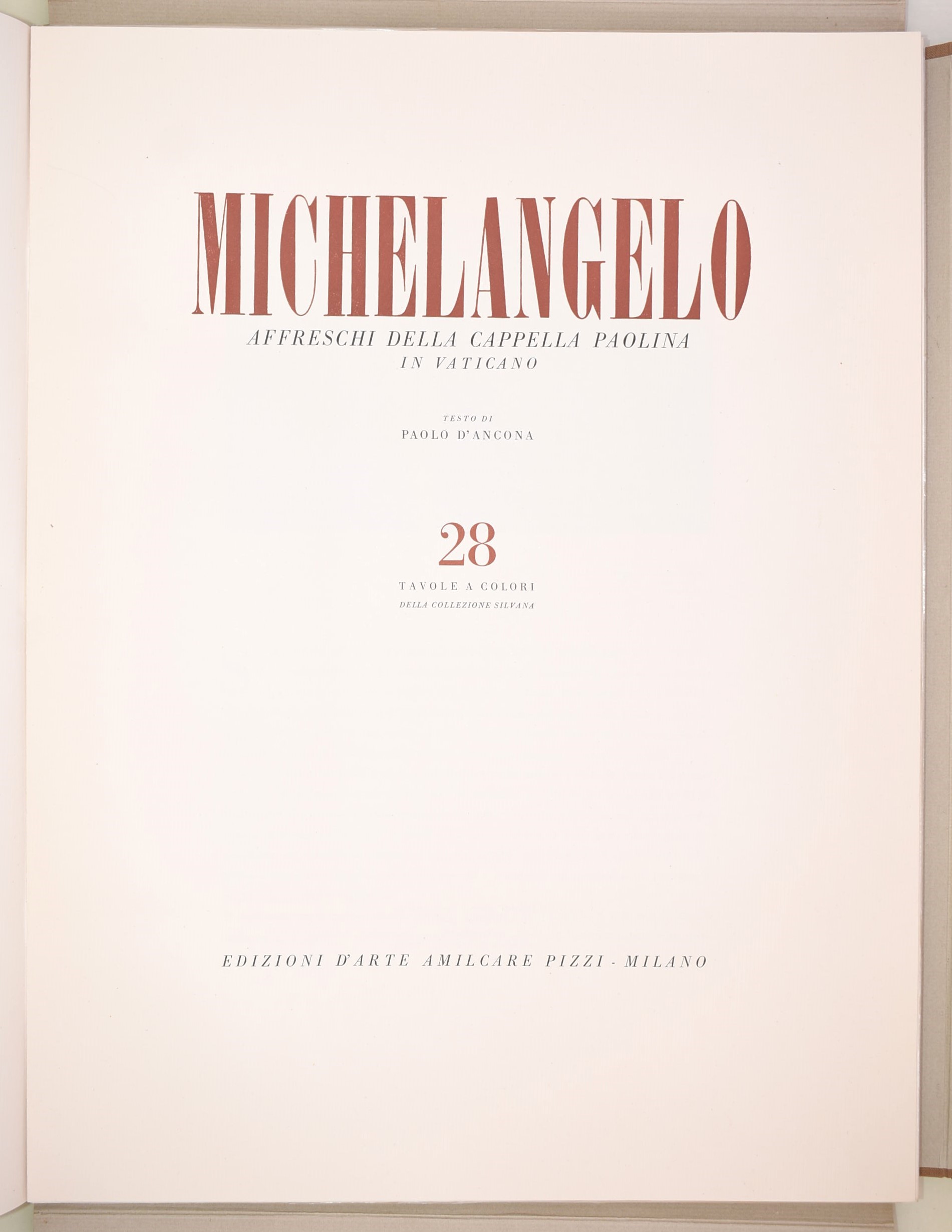 Michelangelo Buonarroti, Pubblicazione illustrata del 1952