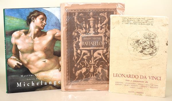 Leonardo da Vinci letto e commentato, 1974 / Michelangelo Buonarroti 1475-1564, 2000 / Venturi, Adolfo: Raffaello, 1920