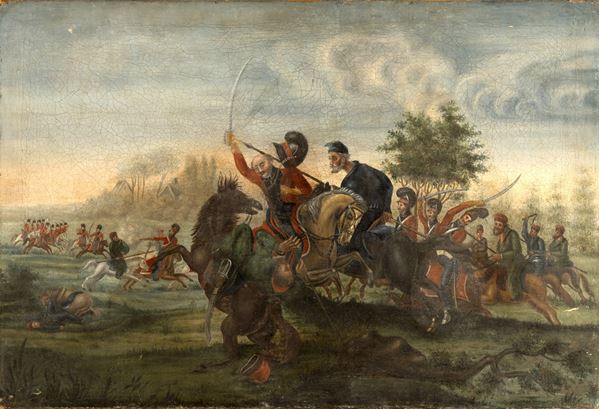 Pittore del XIX secolo - Battaglia