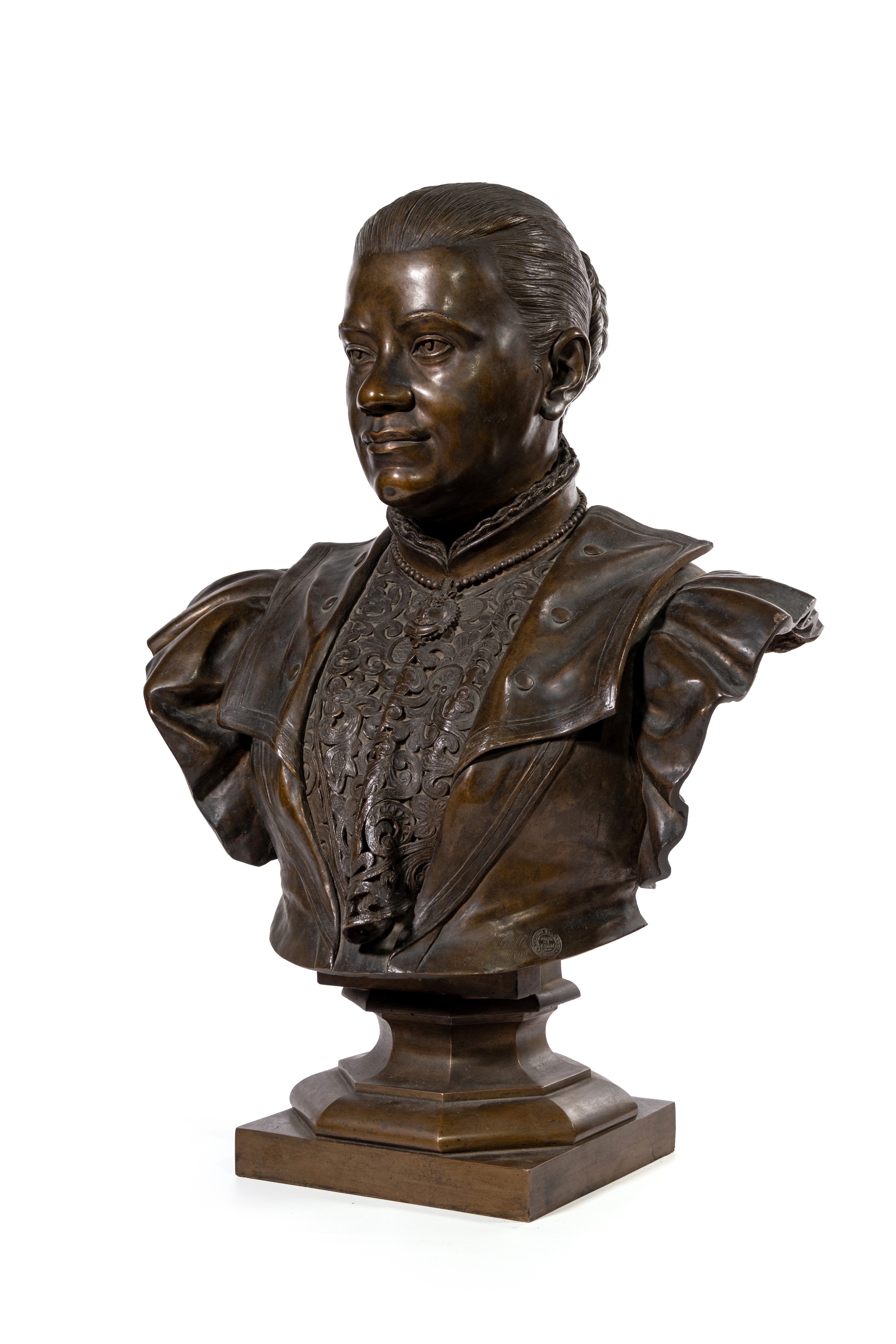 Busto in bronzo, fonderia Fratelli Galli, Firenze, fine del XIX secolo