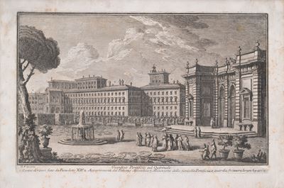 Giardino Pontificio sul Quirinale, incisione