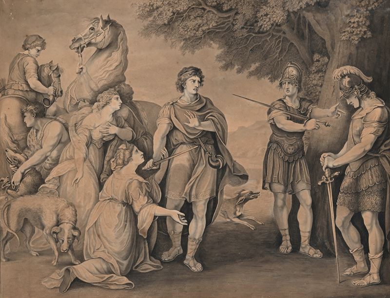 Francesco Bartolozzi, Palamone e Arcite, incisione