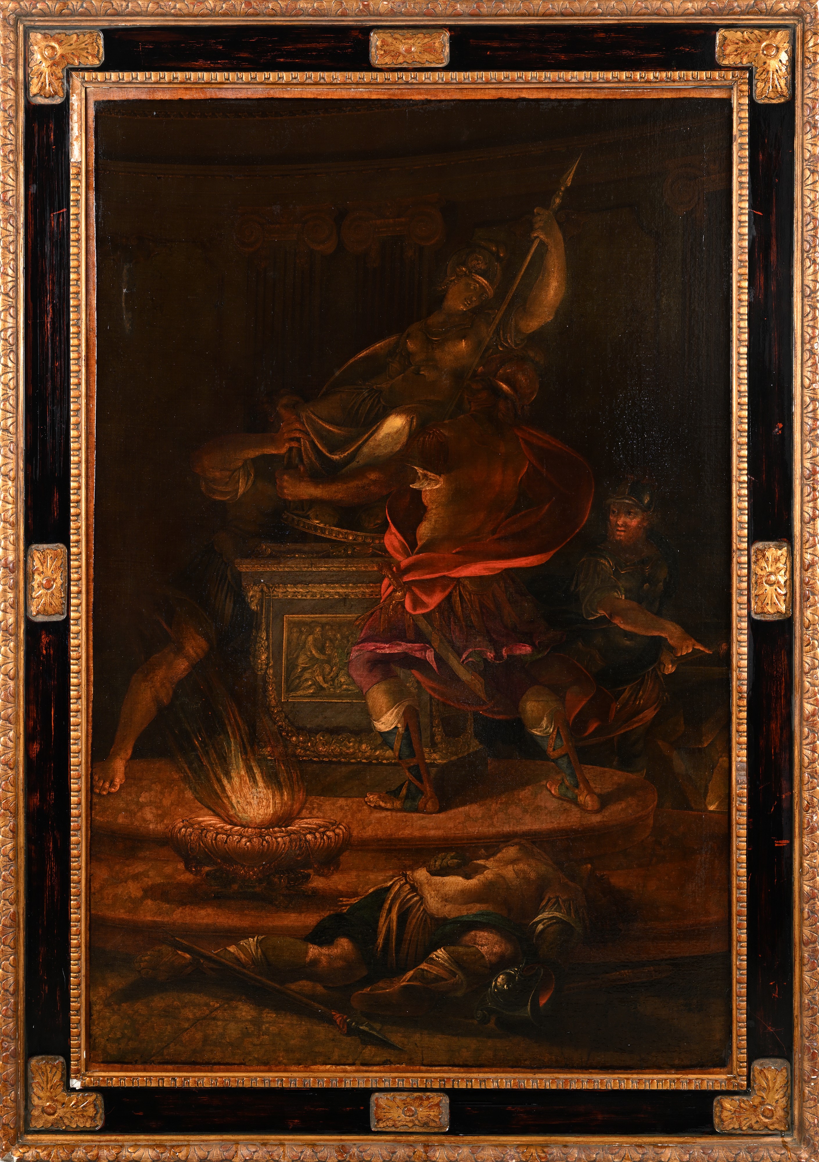 Pittore del XVIII Secolo - Legionari nel tempio