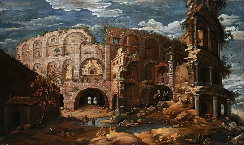Dirck Verhaert - Veduta fantastica del Colosseo