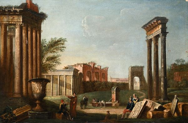 Cappriccio architettonico con figure