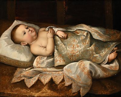 Ritratto di Leopoldo de' Medici in fasce, olio su tela