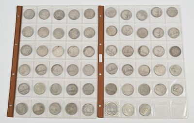 Repubblica Italiana, Collezione di 58 monete da 500 lire