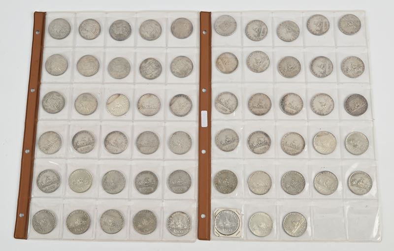 Repubblica Italiana, Collezione di 58 monete da 500 lire