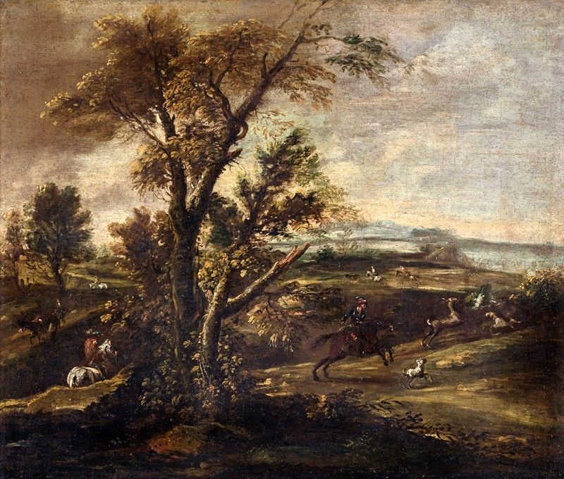 Jan De Momper - Caccia al Cervo