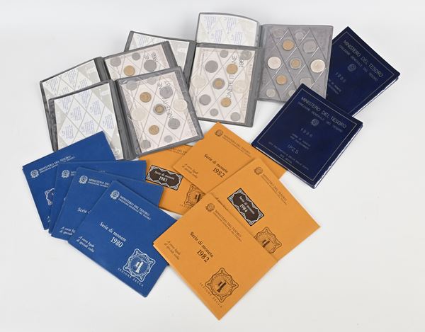 Lotto Repubblica Italiana: 14 serie complete 1980, 1981, 1982, 1983, 1984, 1985, 1986, 1987, 1988