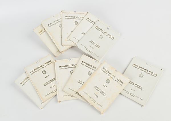 Lotto Repubblica Italiana: 2 serie complete Proof 1985-1990  - Asta Asta a Tempo - Numismatica - Casa d'Aste Arcadia