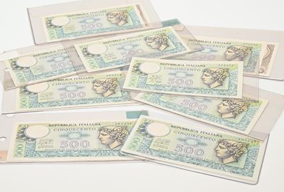 Repubblica Italiana, Serie di 11 banconote da 500 lire