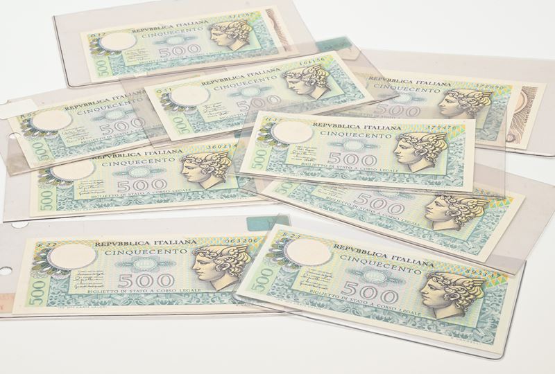 Repubblica Italiana, Serie di 11 banconote da 500 lire