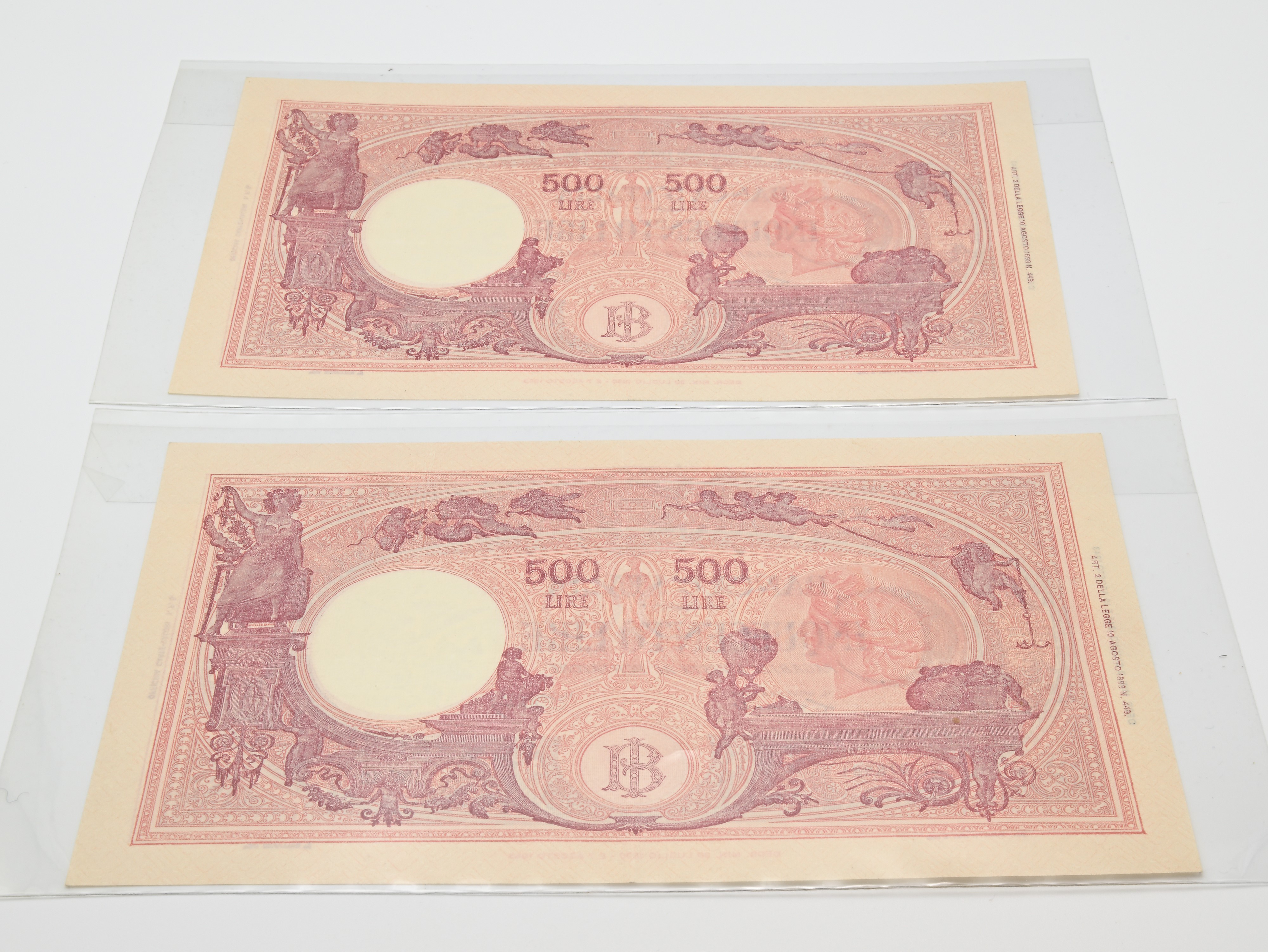 Luogotenenza, 2 banconote da 500 lire