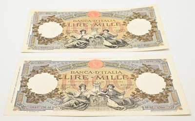 Regno d'Italia, Vittorio Emanuele III: due banconote da 1.000 Lire