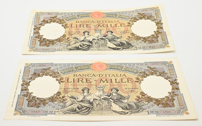 Regno d'Italia, Vittorio Emanuele III: due banconote da 1.000 Lire