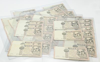 Repubblica Italiana, Banconote da 1.000 Lire “Marco Polo” (lotto di 53)