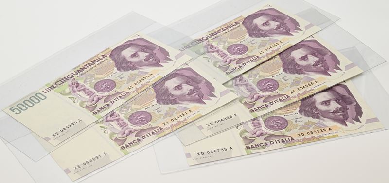 Repubblica Italiana, 5 banconote da 50.000 Lire, Serie speciale X Bernini (II° tipo)