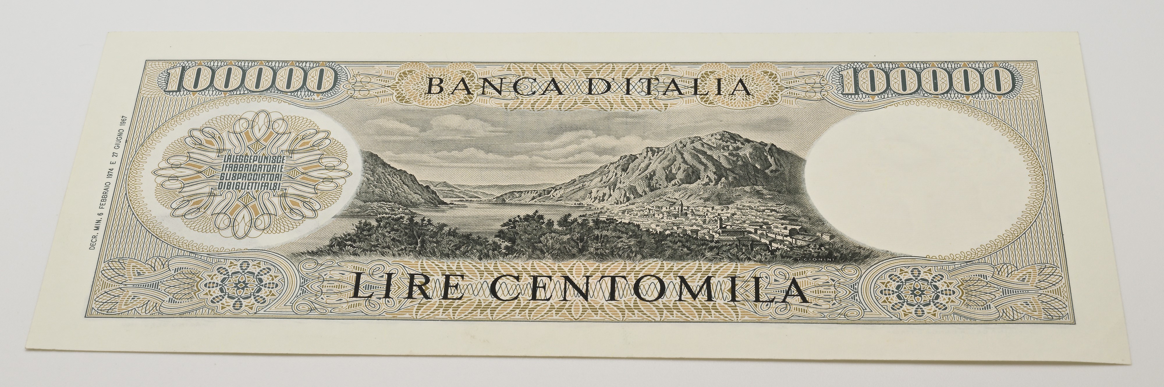 Repubblica Italiana, 100.000 Lire Manzoni