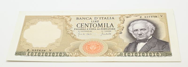 Repubblica Italiana, 100.000 Lire Manzoni