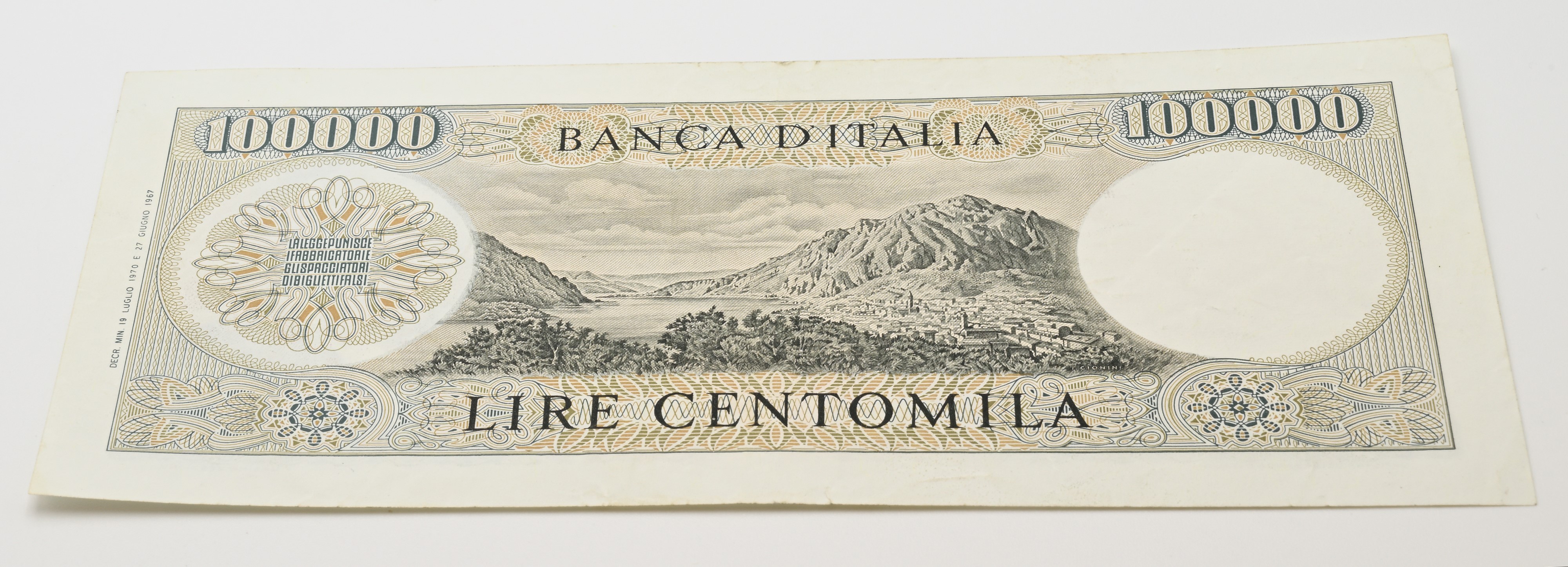 Repubblica Italiana, 100.000 Lire Manzoni