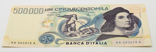Repubblica Italiana: 500.000 Lire Serie Speciale X Raffaello