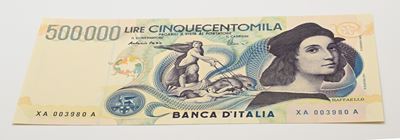 Repubblica Italiana, 500.000 Lire – Serie Speciale X “Raffaello”