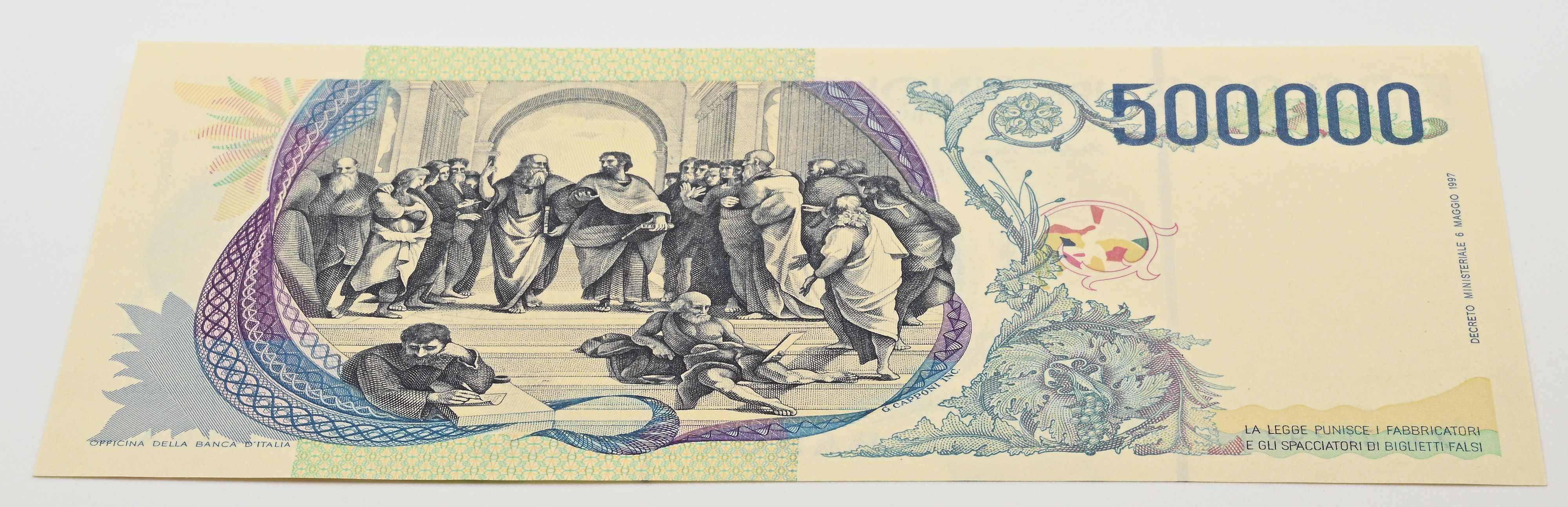 Repubblica Italiana, 500.000 Lire – Serie Speciale X “Raffaello”
