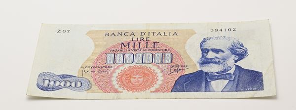 Repubblica Italiana: 1.000 Lire Serie speciale Z Verdi II° Tipo