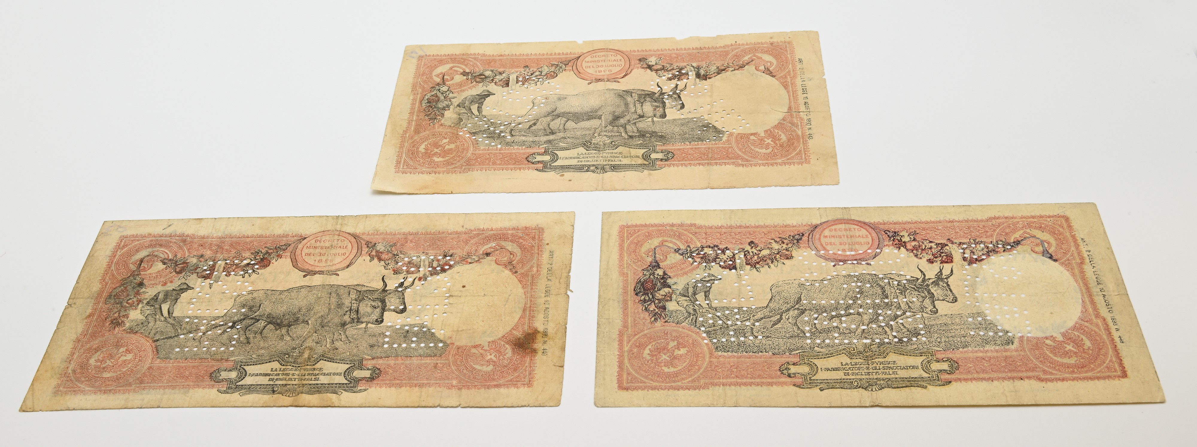 Regno d'Italia, 50 Lire — banconote contromarcate (falsi)