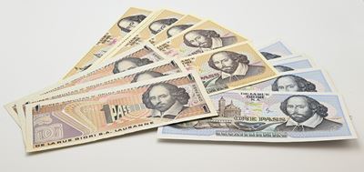 One Pass De La Rue Giori, lotto di 37 pezzi
