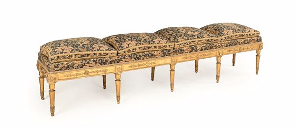 Panca in legno dorato, fine del XVIII secolo