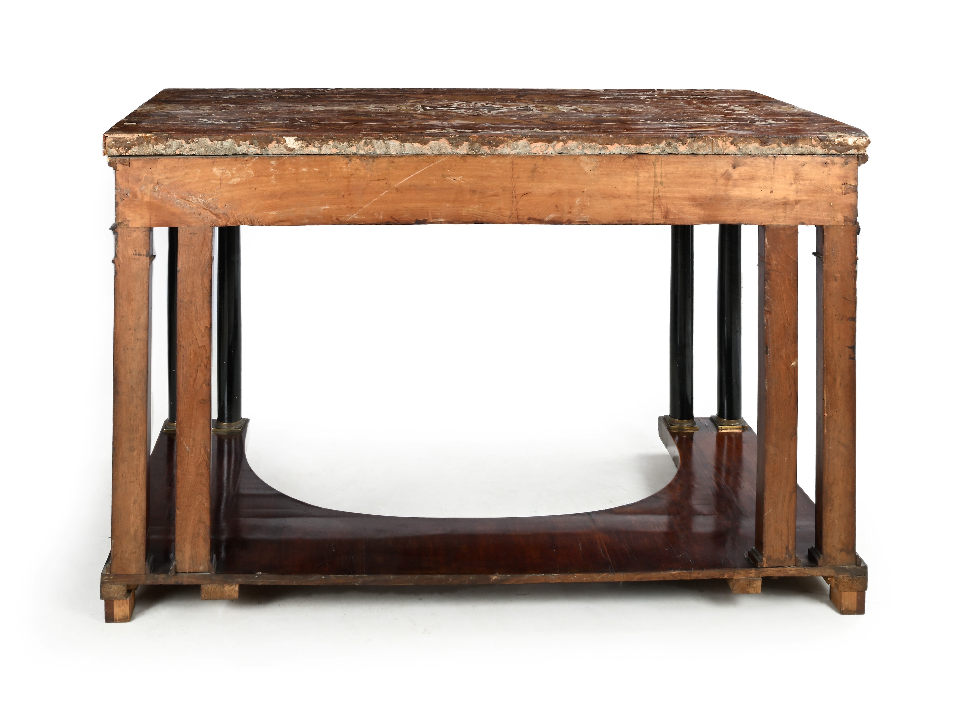 Console Impero con piano lastronato in diaspro, Toscana, XIX secolo