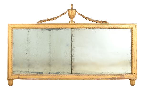 Caminiera in legno dorato, XIX secolo