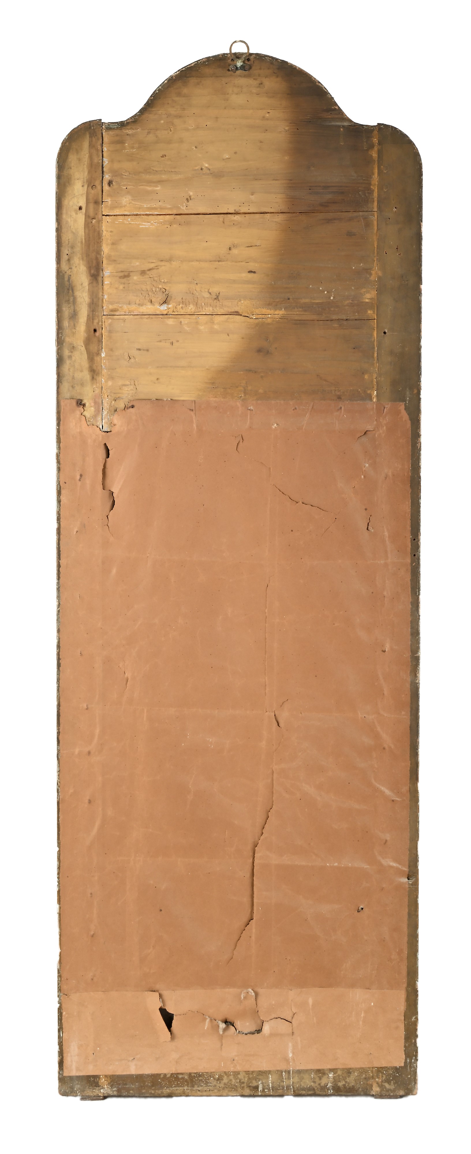 Specchiera verticale in legno dipinto con rilievi decorativi, inizi XX secolo