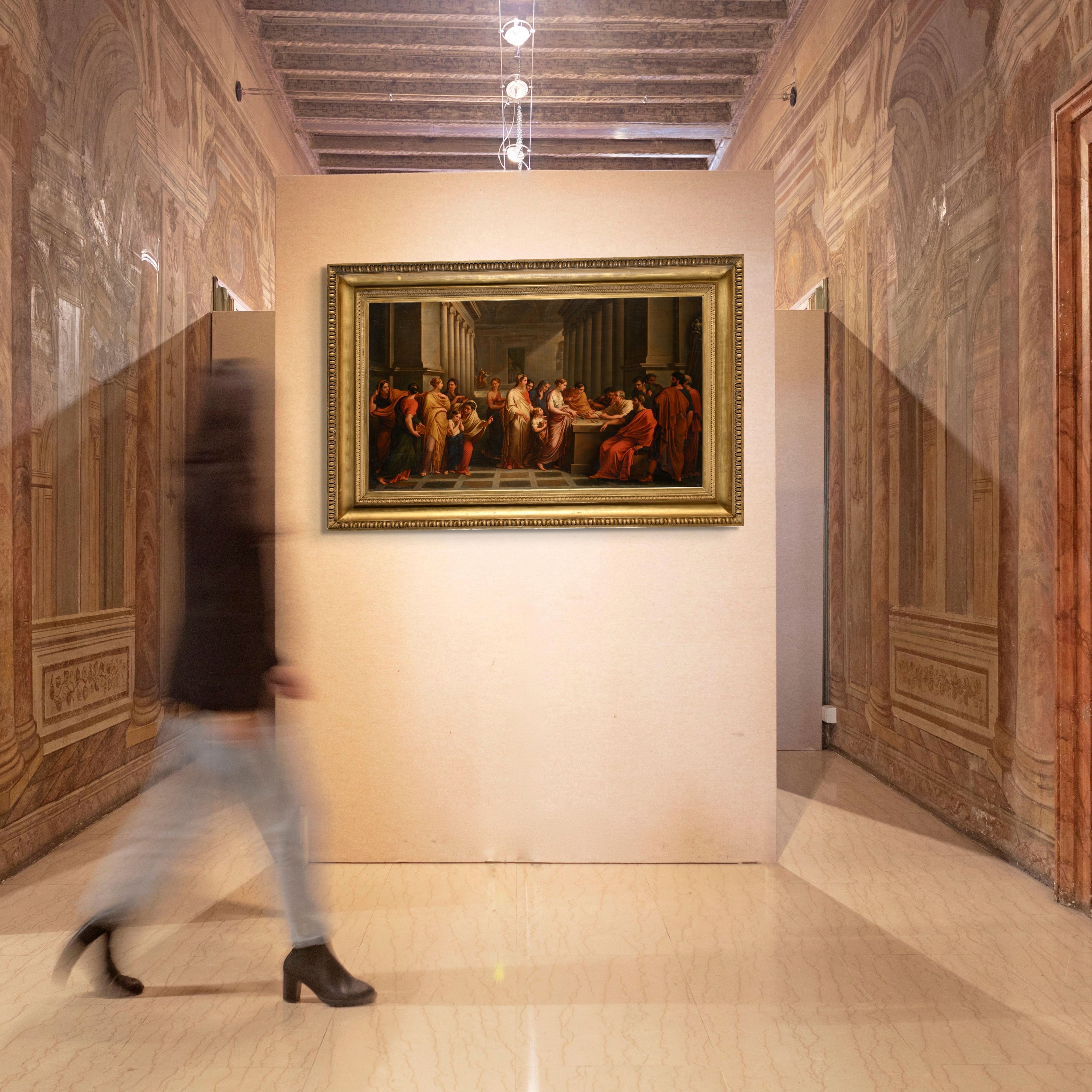 Vincenzo Camuccini - Le donne romane offrono i loro gioielli in difesa dello Stato, olio su tela