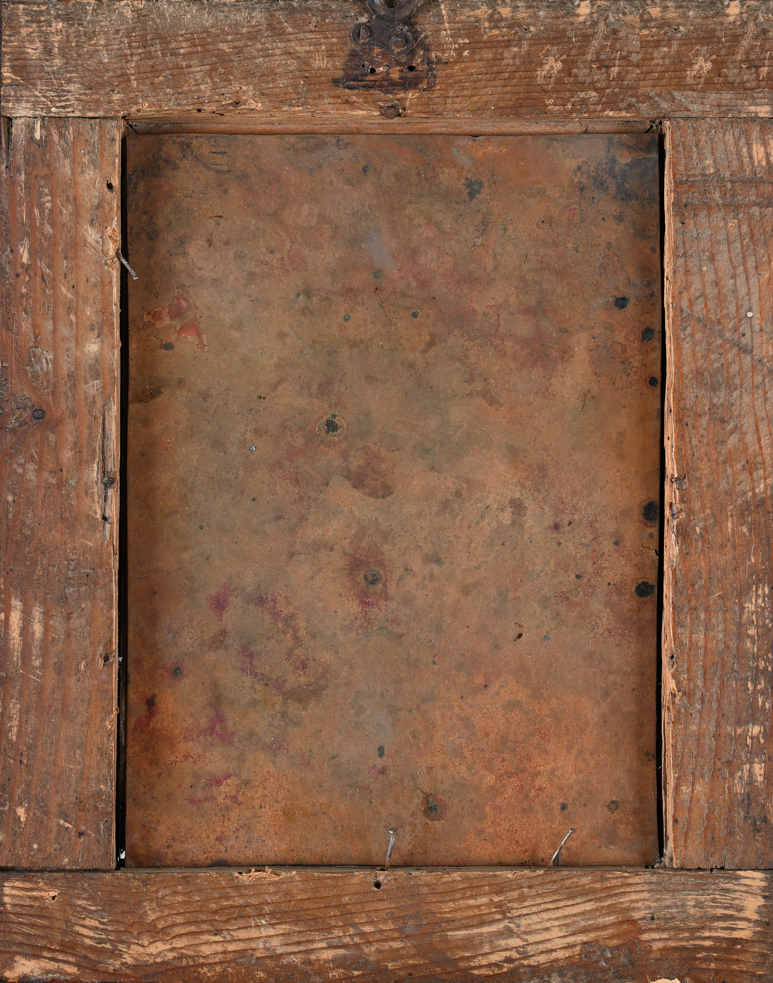 Pittore del XVIII Secolo - Madonna col Bambino, olio su rame