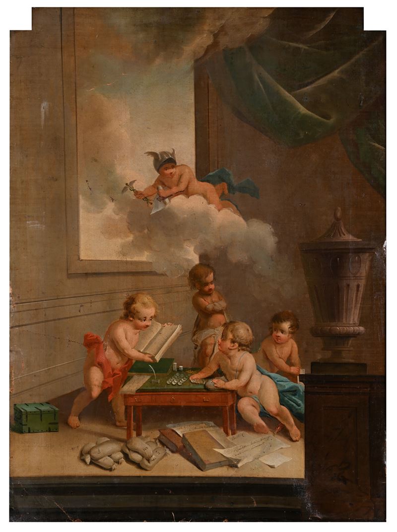 Michele Antonio Rapous - Allegoria delle scienze, olio su tela