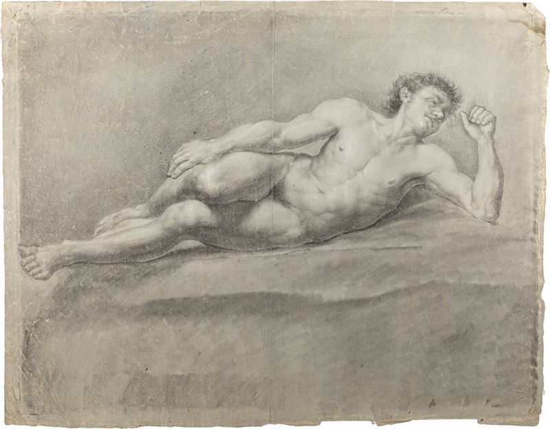 Studio di nudo accademico sdraiato